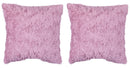 Set 2 Cuscini Decorativi 43x43x6 cm in Poliestere VdE Tivoli 1996 Furry Rosa