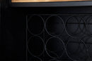 Mobile Iron School Grid 63x38,5x164 cm in Ferro e Legno di Abete Nero e Marrone