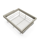 Kit Cestello in Filo Metallico e Telaio per Armadio 600 mm in Alluminio e Plastica Emuca 