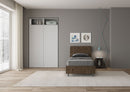 Letto Singolo Demas Testata Inclinata  Noce Varie Misure