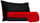 Lot de Draps Haut et Bas et Taies d'Oreiller Double Face Rouge/Noir