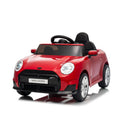 Macchina Elettrica per Bambini Licenza Ufficiale Mini Cooper S Cabrio 12V Sedili in Pelle e Telecomando Rosso