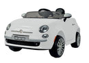 Macchina Elettrica per Bambini 12V con Licenza Fiat 500 Bianca