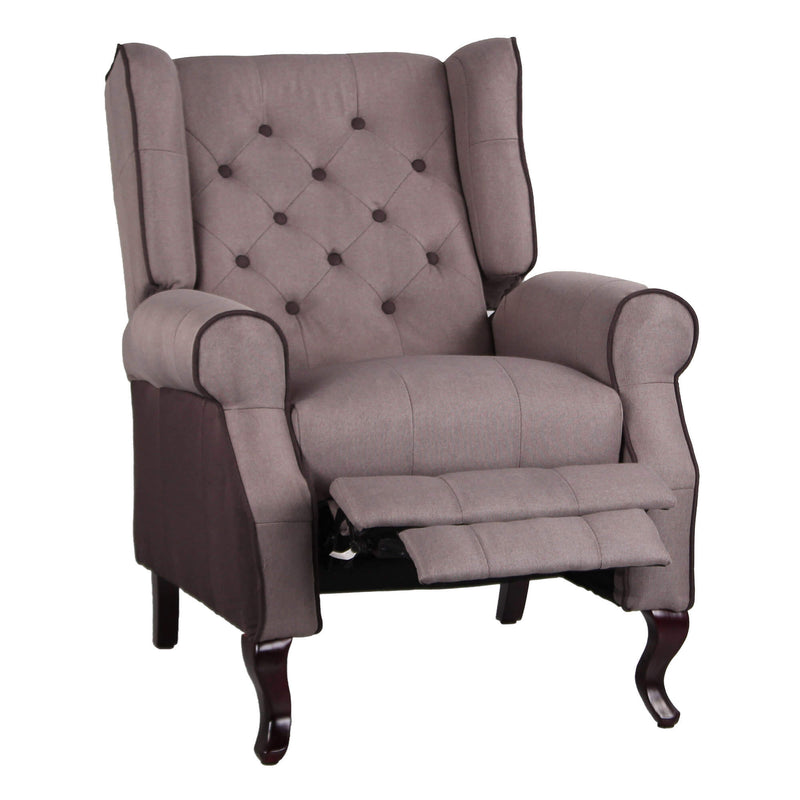 Poltrona Relax Reclinabile in Tessuto Tortora