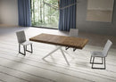 Tavolo Allungabile 180-440x90x74 cm Niket Noce Gambe Bianche