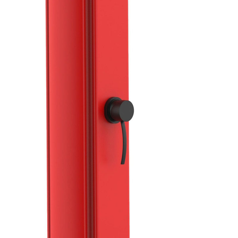 Doccia Solare da Giardino 40L Miscelatore e Lavapiedi Sined Sole XXL Rossa