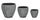 Ensemble de 3 vases gris Halong