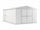 Cabane de jardin en tôle d'acier porte-outils 327x459x217 cm Enaudi Blanc