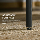 Tavolino 2 Ripiani 100x55x45,5 cm in Acciaio e Vetro Nero