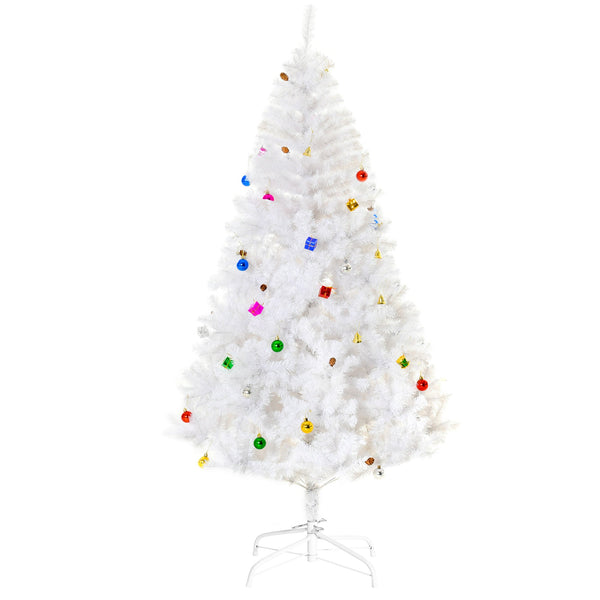 Sapin de Noël Artificiel 180 cm 930 Branches Décorées Blanc online