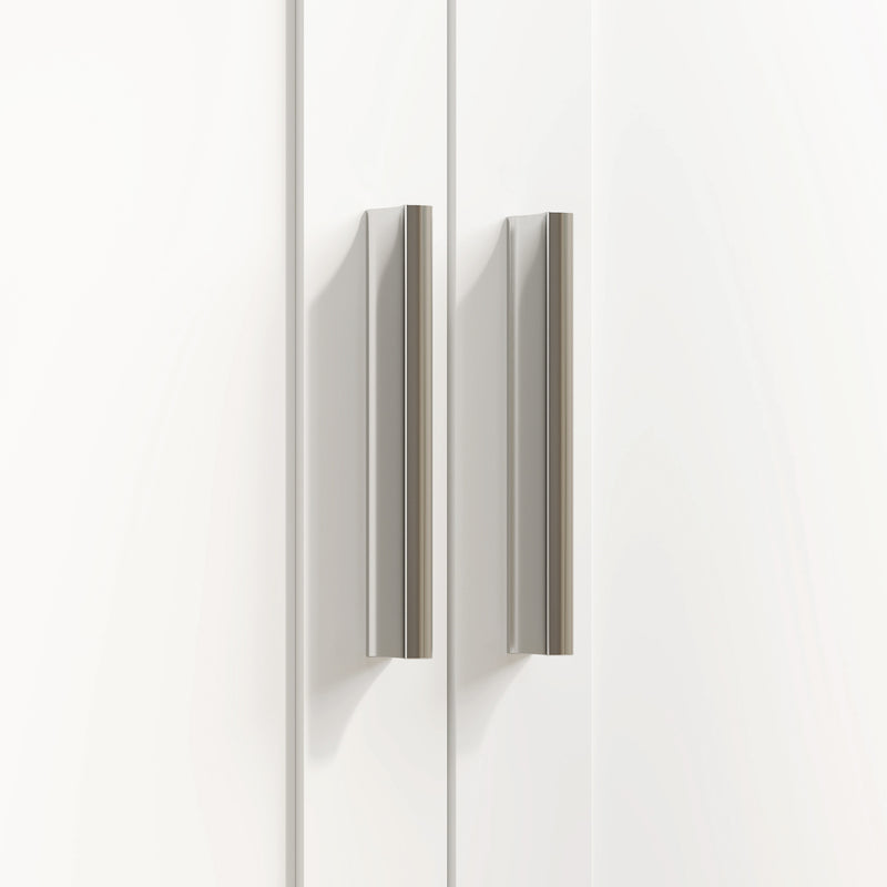 Tavolo da Cucito Pieghevole per Macchina da Cucire con Ripiani 20 Pioli Ruote con Blocco Bianco      