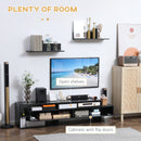 Mobile Porta TV con 2 Mensole 180x33,5x42 cm in Legno Nero