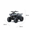 Quad Elettrico per Bambini 6V con Licenza Kawasaki KFX Grigio 