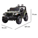 Macchina Elettrica per Bambini Fuoristrada Jeep Wrangler Rubicon 12V con Telecomando Mimetico
