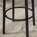 Set da Pranzo Tavolo e 4 Sgabelli in Legno Truciolare e Acciaio Noce