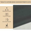 Set 2 Sedie per Esterni 54x59x78 cm Seduta in Tessuto Oxford e Acciaio  Grigio  