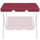 Tettuccio di Ricambio per Dondolo 192x144 cm in Poliestere Rosso