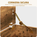 Panca Contenitore Capacità 60 kg 100x40x40 cm in Legno Marrone   