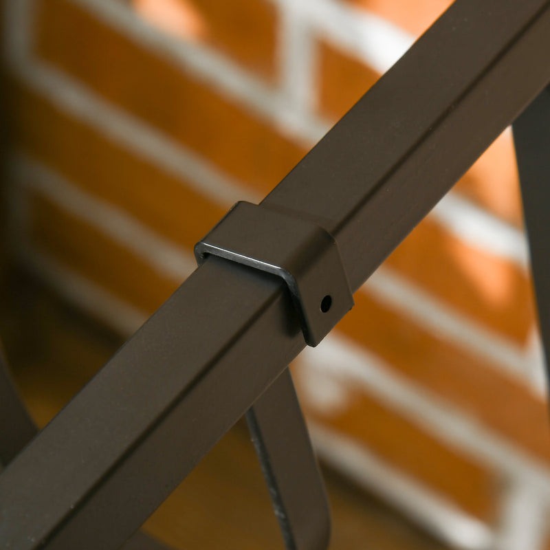 Scaffale Portalegna con Ganci 45x32x58 cm in Acciaio Nero