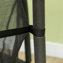 Tappeto Elastico per Bambini Ø140 x 190 cm con Rete di Sicurezza e Pali Imbottiti Età 3-10 Anni Nero   