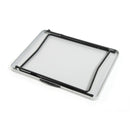 Tavolo Pieghevole da Giardino 80x60x69 cm in Acciaio Tramper 80 Grigio Chiaro