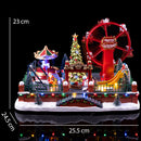 Giostrina di Natale Parco con Ruota Natalizio 25.5x24.5x23 cm Decorazione Addobbo