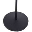 Lampada da Terra Paralume Regolabile in Metallo e Legno Nero 