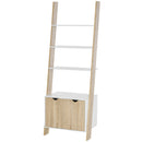 Libreria 4 Ripiani 2 Ante 60x40x171 cm in Legno Truciolare Rovere e Bianco