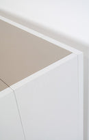 Consolle Allungabile in Legno H78x42,5x90/302cm Itamoby Box Bianco Frassino e Corda Classica