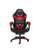 Chaise de jeu ergonomique 66x60x134 cm avec repose-pieds en similicuir rouge