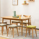 Sgabello in Tessuto e Legno di Pino 33x33x46 cm Fumer Alison Verde