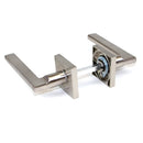 Maniglie Perth per Porta da Interno con Rosetta 50 x 50 mm Alluminio e Zama Nickel 1 Set. Emuca