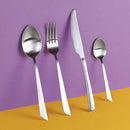 Servizio Set di Posate 24 Pezzi in Acciaio Silver Lucido Villa d'Este Home Tivoli Cut