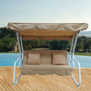 Dondolo Sofa 3 Posti con Schienale Reclinabile per Funzione Letto  200X118X164Cm