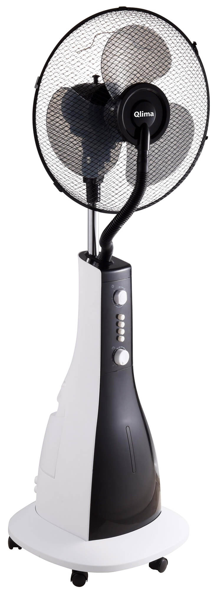 Ventilatore a Piantana Ø40cm con Nebulizzatore ad Acqua Qlima FSM40 Bianco e Nero