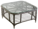 Set Salotto da Giardino Angolare in Polyrattan con Tavolino Everett Naturale