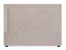 Testiera Letto Ahura Grigio Chiaro 160 in Legno