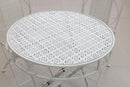 Set da Giardino Pieghevole in Ferro con Tavolo e 2 Sedie Soriani Loire Breakfast Bianco