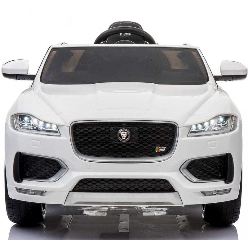 Macchina Elettrica per Bambini 12V con Licenza Jaguar F-Pace Bianca