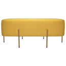 Pouf Poggiapiedi 97x39x40 cm in Tessuto Kate Giallo