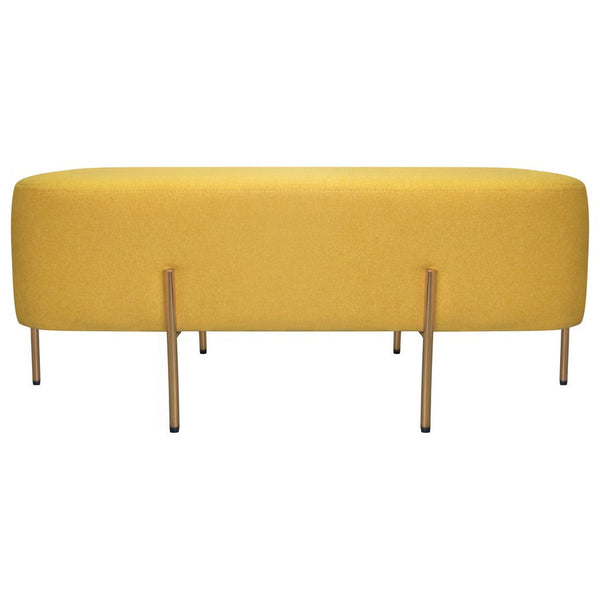 Pouf Poggiapiedi 97x39x40 cm in Tessuto Kate Giallo acquista