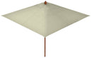 Ombrellone da Giardino 2,2x2,2 m Palo Ø48 mm in Legno Telo in Acrilico Danieli Bangkok Ecrù