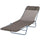Lit de bronzage pliant inclinable en acier