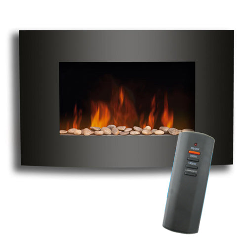 Cheminée Cheminée Murale Électrique 66X15X52 Cm Led Avec Télécommande  prezzo