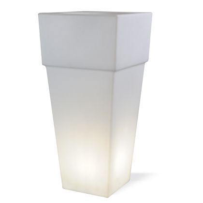 acquista Grand vase carré de couleur blanche pour l'extérieur Livos Lounge Line