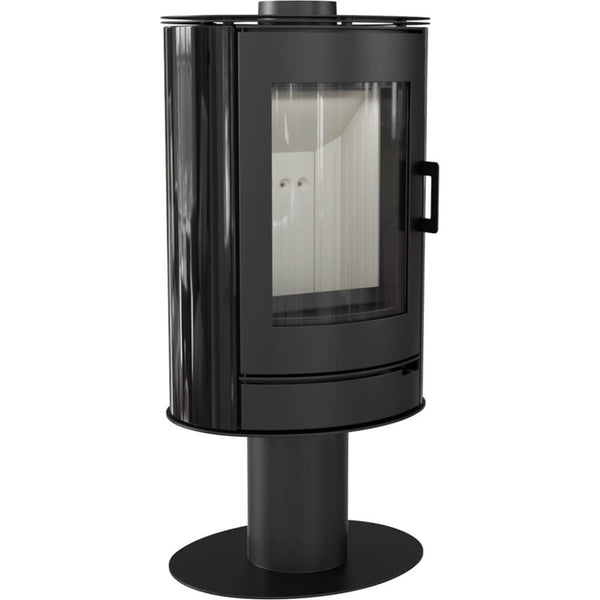 Poêle à Bois 5.5/10.5KW Carrelage Acier Flig Springfield Noir Brillant online