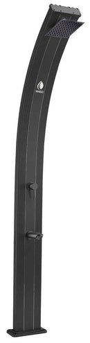 Doccia Solare da Giardino 30L Miscelatore e Lavapiedi Sined Lea Nera