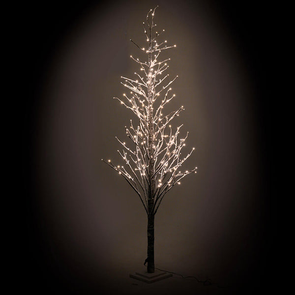 prezzo Sapin de Noël Lumineux avec 306 Led Lumière Chaude 24x24xH210cm Snowy Brown Adami