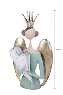 Statuina Busto Angelo con Cuore 54 cm in Metallo