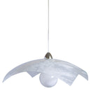 Sospensione D50 1xE27 Montatura Cromo-Trasparente Vetro Lastra Astratto E-Energy Roberta